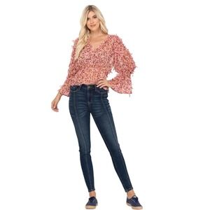 Judy Blue Mid-Seam Stitch Skinny Jeans Dark Wash‎ Denim Stretch Size 11 / 30